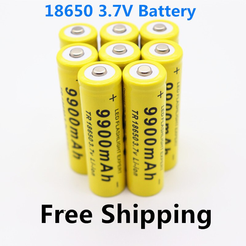 20 Pcs 18650 Batterij 9900Mah 3.7V 18650 Li-Ion Batterijen Oplaadbare Batterij Voor Zaklamp Fakkel +