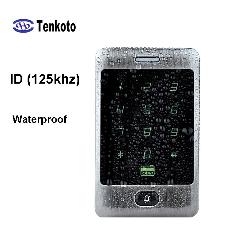 Metalen wiegand contactloos digitaal toetsenbord, id-kaart, ic-toegangscontrole, touch-wachtwoordvergrendeling, rfid-lezer: Id waterdicht