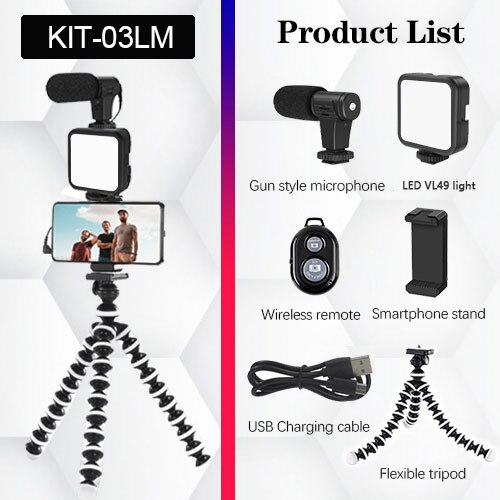 Ulanzi VL49 Mini Rgb Video Licht Verlichting Voor Fotografie 2000Mah 2500K-9000K Zoom Verlichting Fotografische Verlichting vlog Licht: Light Grey