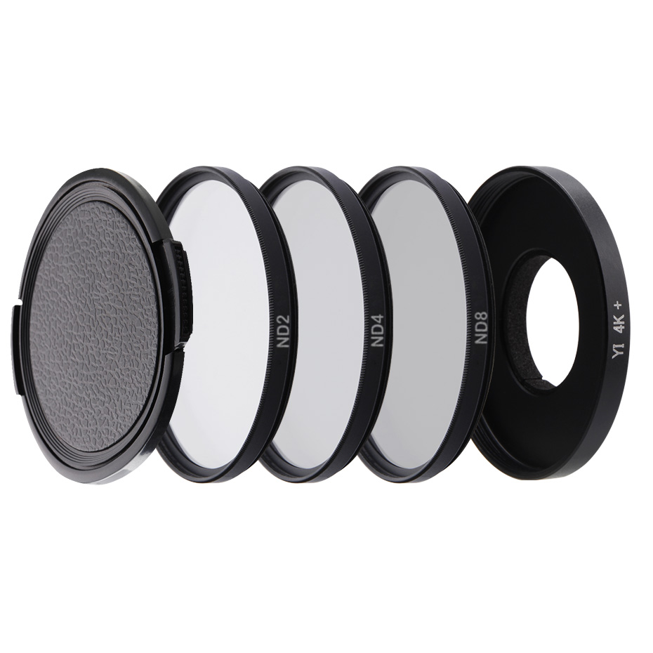 FOTOFLY Aktion Kamera Filter Für Yi 4K Lite UV CPL ND 2 4 8 Schützen Objektiv Filter Für Xiao yi 4K + Plus Sport Kamera Zubehör: ND 2 4 8