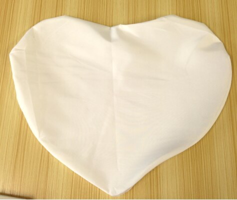10 stuks sublimatie blanco kussensloop voor warmte/thermische overdracht persmachine hart perzik huid kussensloop 46*37cm: Wit polyester