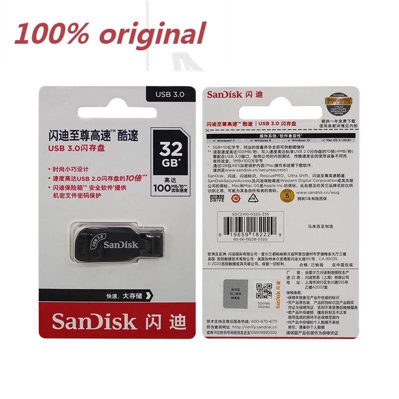 SanDisk 100% Original USB 3.0 512gb Flash Drive CZ410 32GB 64GB 128GB 256GB Pen Drive Memory Stick U Disk Mini Work Cars PC
