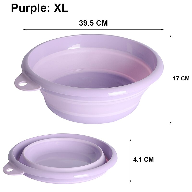 Seau pliable Portable et , bassin pliable pour voyage en plein air pêche Camping, seau de lavage de voiture, 4 tailles: Purple XL
