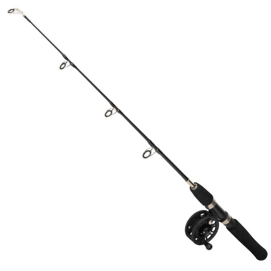 Ice Fishing Rod Set Winter Fishing Raft Fishing Rod Fishing Rod Equipment 80cm Black ABS Fishing Rod Solid Outdoor Fishing Rod