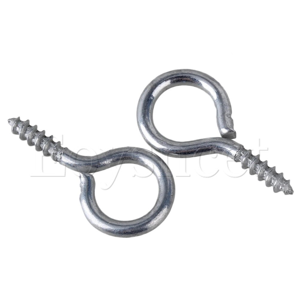 100pcs 3# Screw Eye Pins for Crafts Home Projects Designs Silver