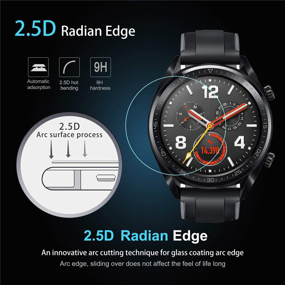 3Pcs protective glass for huawei watch gt gt2 46mm screen protector on hauwei gt 2 smart watch safety glas armor protection film