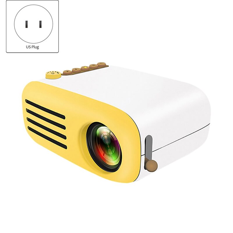 Mini Portable Projector FHD 1080P Color LED Cartoon Projection With Built-In Speakers For Home Audio Visual