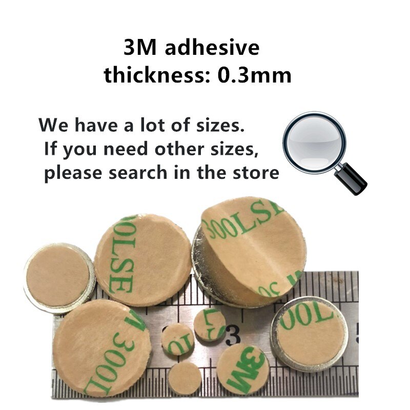 10/100 Disc Thin magnet 18x1 18x1.5 18x2 mm Belt with 3M self - adhesive NdFeB magnet 18mm neodymium magnet Magnetic standard