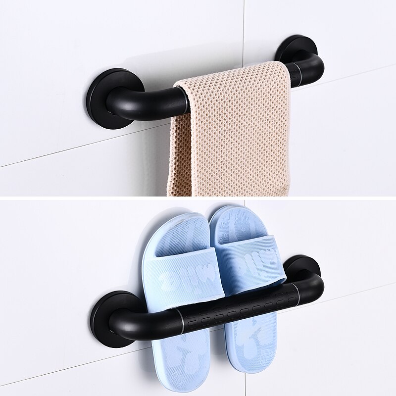 Badeværelse gelænder sort rustfrit stål sikkerhedsgreb til ældre handicappede toilet skridsikre badekar brusebad håndtag vægbeslag