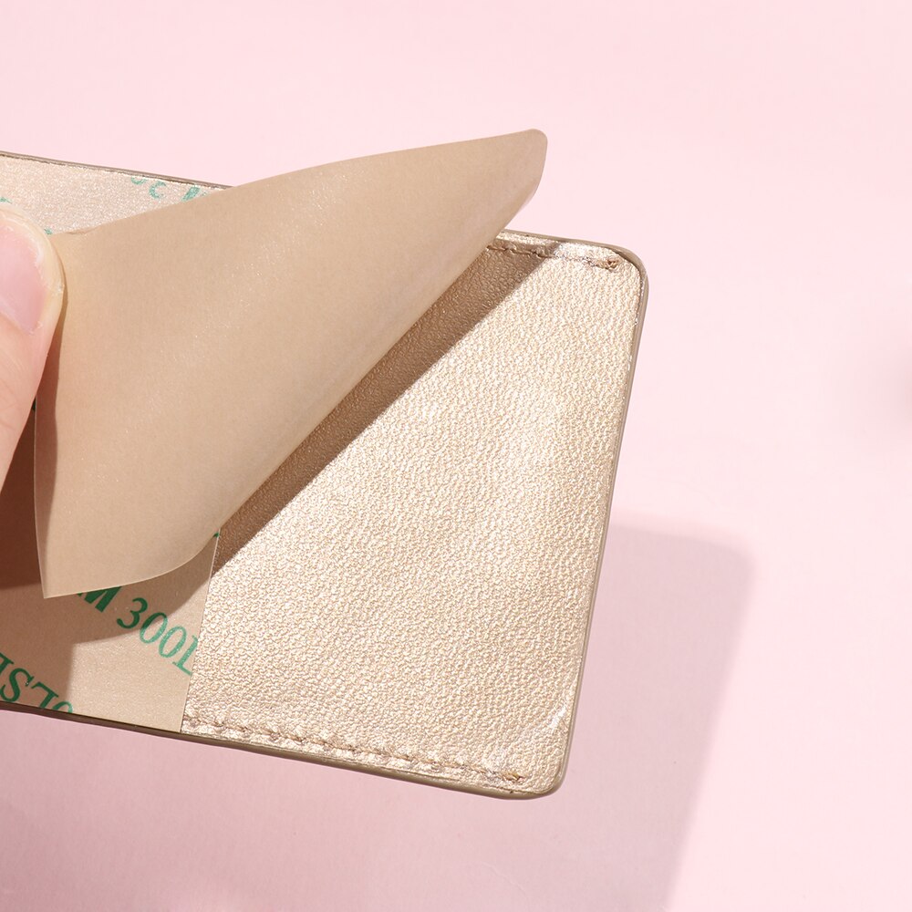Bling Stick-on Cellphone Pocket Credit Card Holder Wallet Sticker Self-Adhesive Pouch Case Sticker ID Bus Card Cover