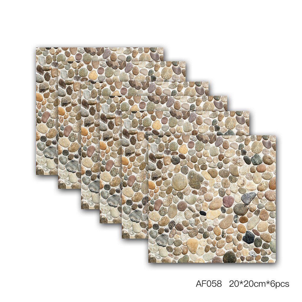 Waterproof 3D Marble Retro Pattern Bathroom Tile Sticker Floor Wall PVC Wall Decals Home Decorative DIY 3D Self Adhesive 20cm: Pink