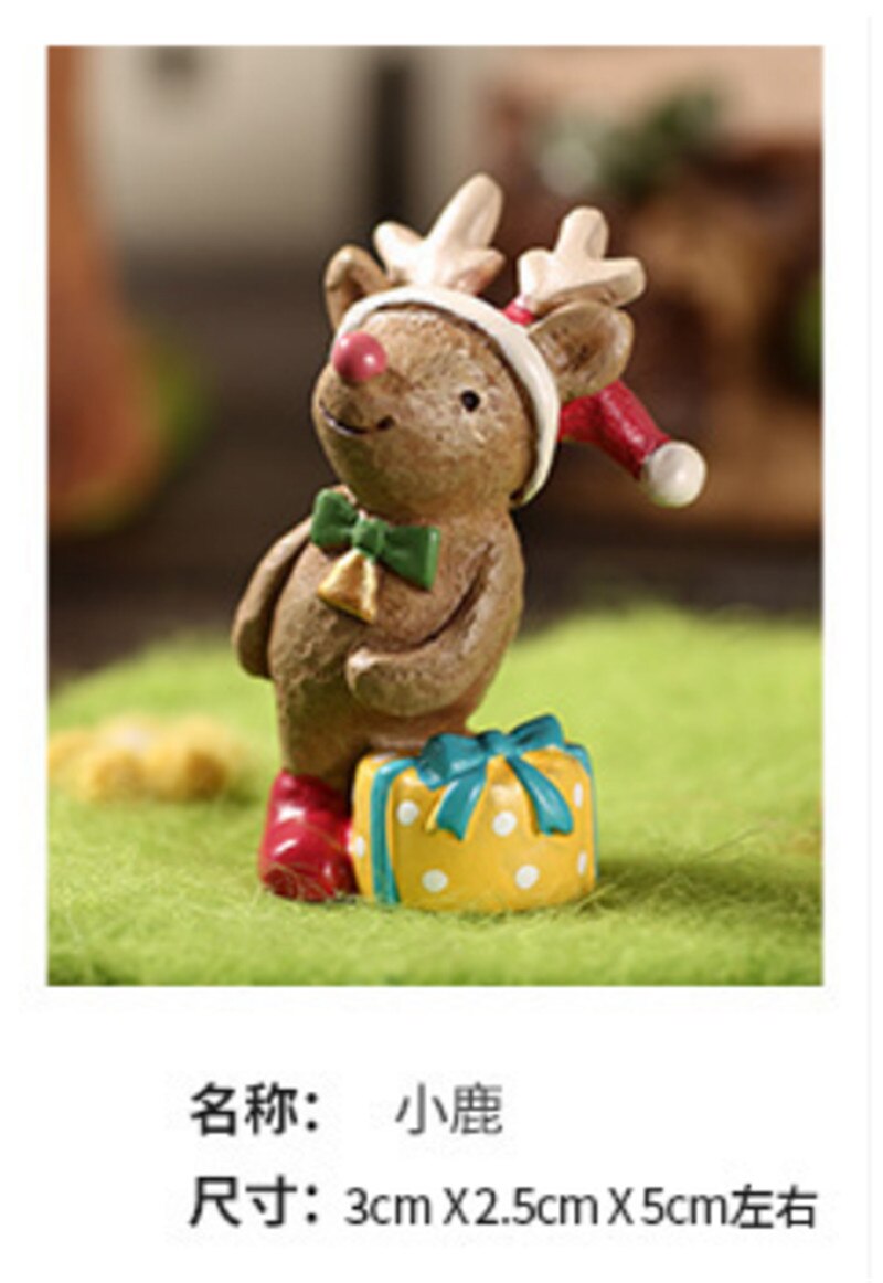 1pc akvaariokoristeet akvaariokoristeet hartsi joulukoristeet käsityöt lumiukko peura joulupukki eläinhahmo: 007