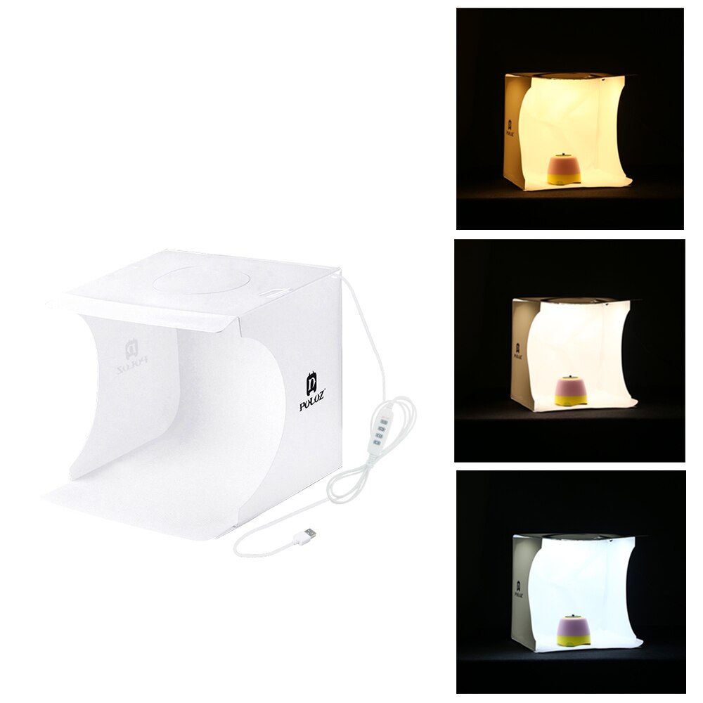 Fotografie Mini Vouwen Lightbox Fotografie Foto Studio 64 LEDs Panel Licht Draagbare Soft Box Foto Achtergrond Kit