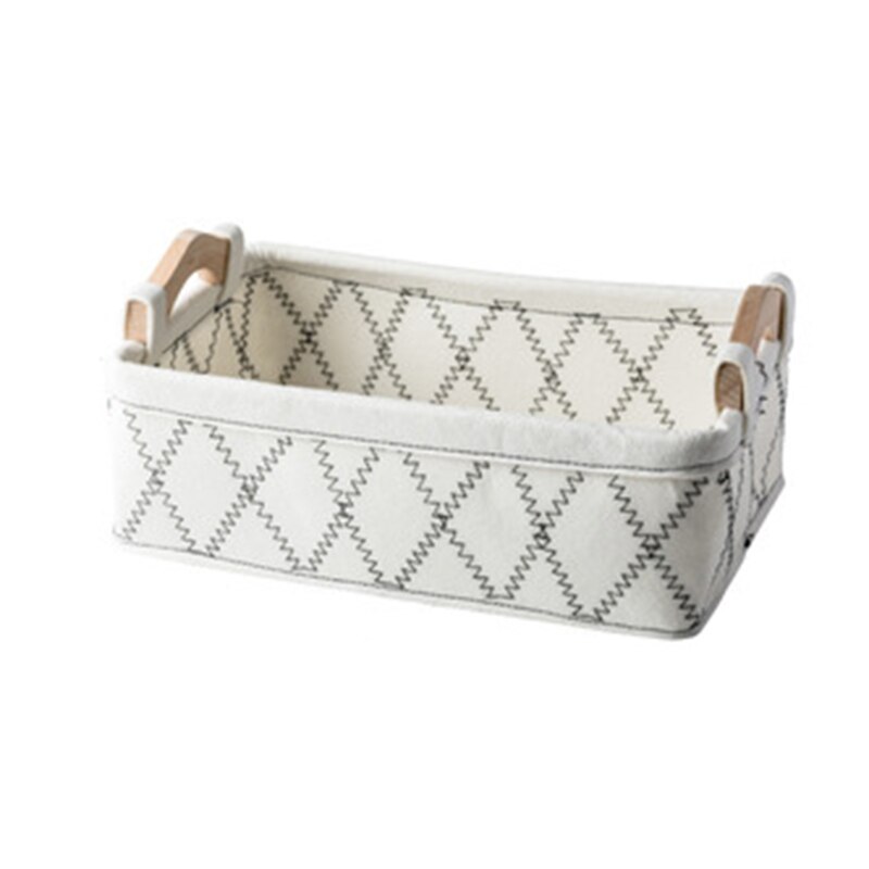 Felt Cloth Storage Basket with Handle Home Storages Sundries Books Organizer Dirty Clothes Finishing Baskets: 27.5x17.5x8.5cm / Light Grey