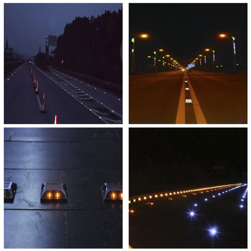 Luz LED resistente al agua para exteriores IP68, luz LED Solar para carretera, luz reflectante para tierra, luz de advertencia