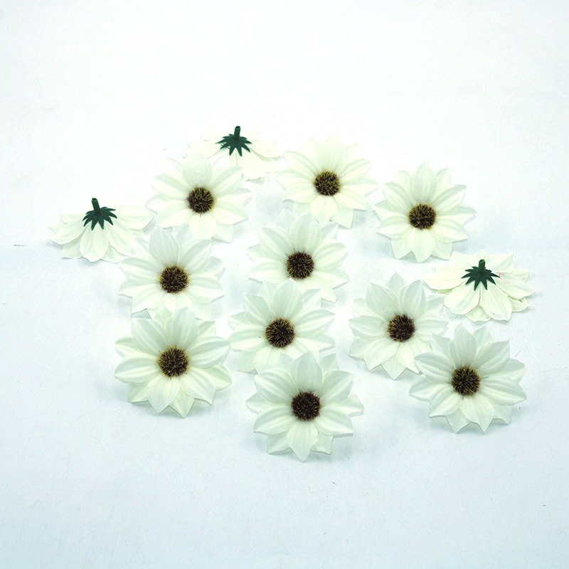 20 stykker kunstige blomster 6 cm silkerose blomster til familie bryllup dekoration krans scrapbog håndværk blomst diy: 7