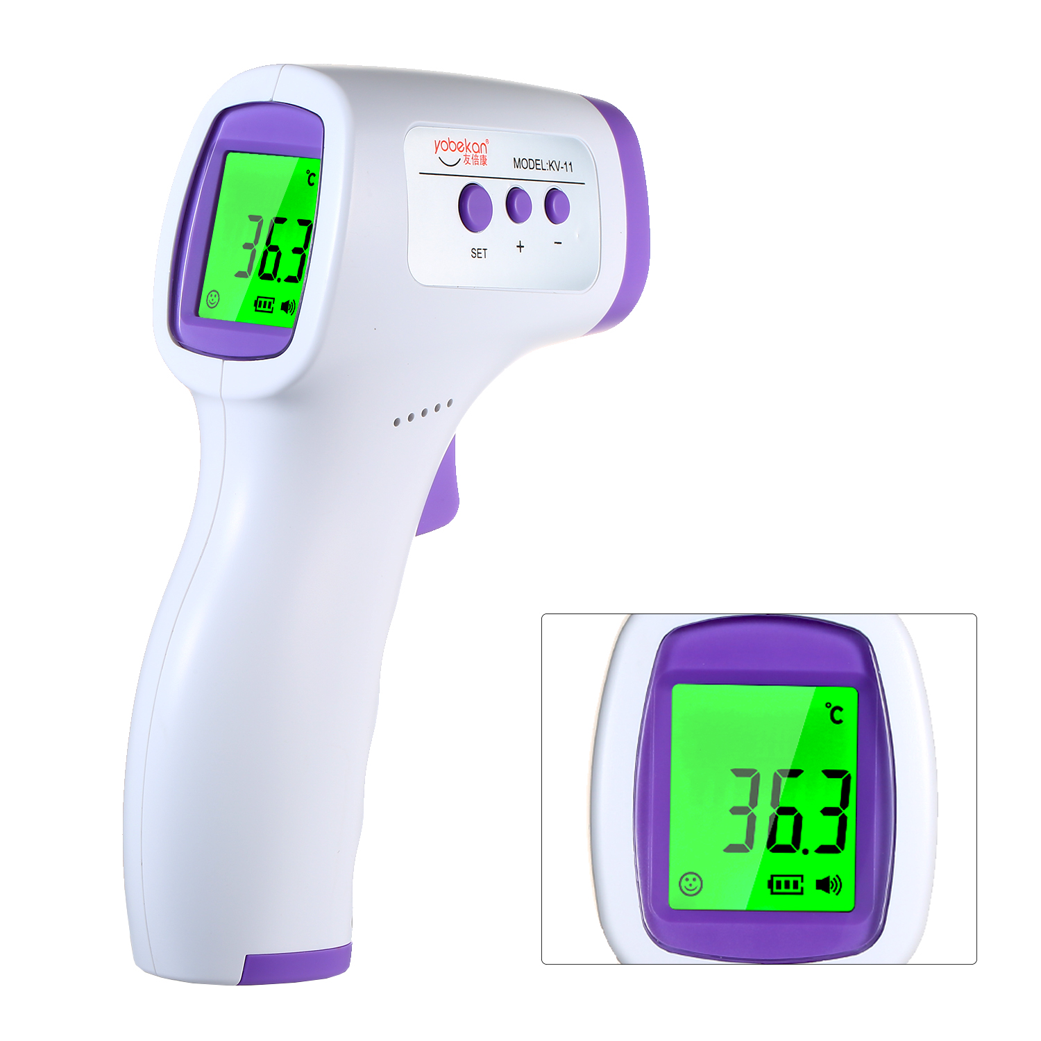 Digitale Infrarood Voorhoofd Thermometer Lcd Ir Thermometer Handheld Non-Contact Ir Infrarood Thermometer Temperatuur Meter