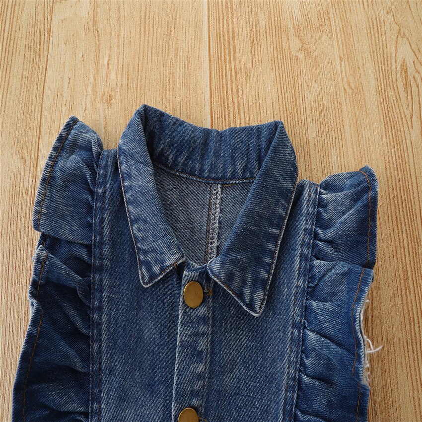 Estate abbigliamento per bambini 2022 moda carino Denim ragazza tuta bambini senza maniche generale Jean pagliaccetto per bambini pantaloncini BC2165