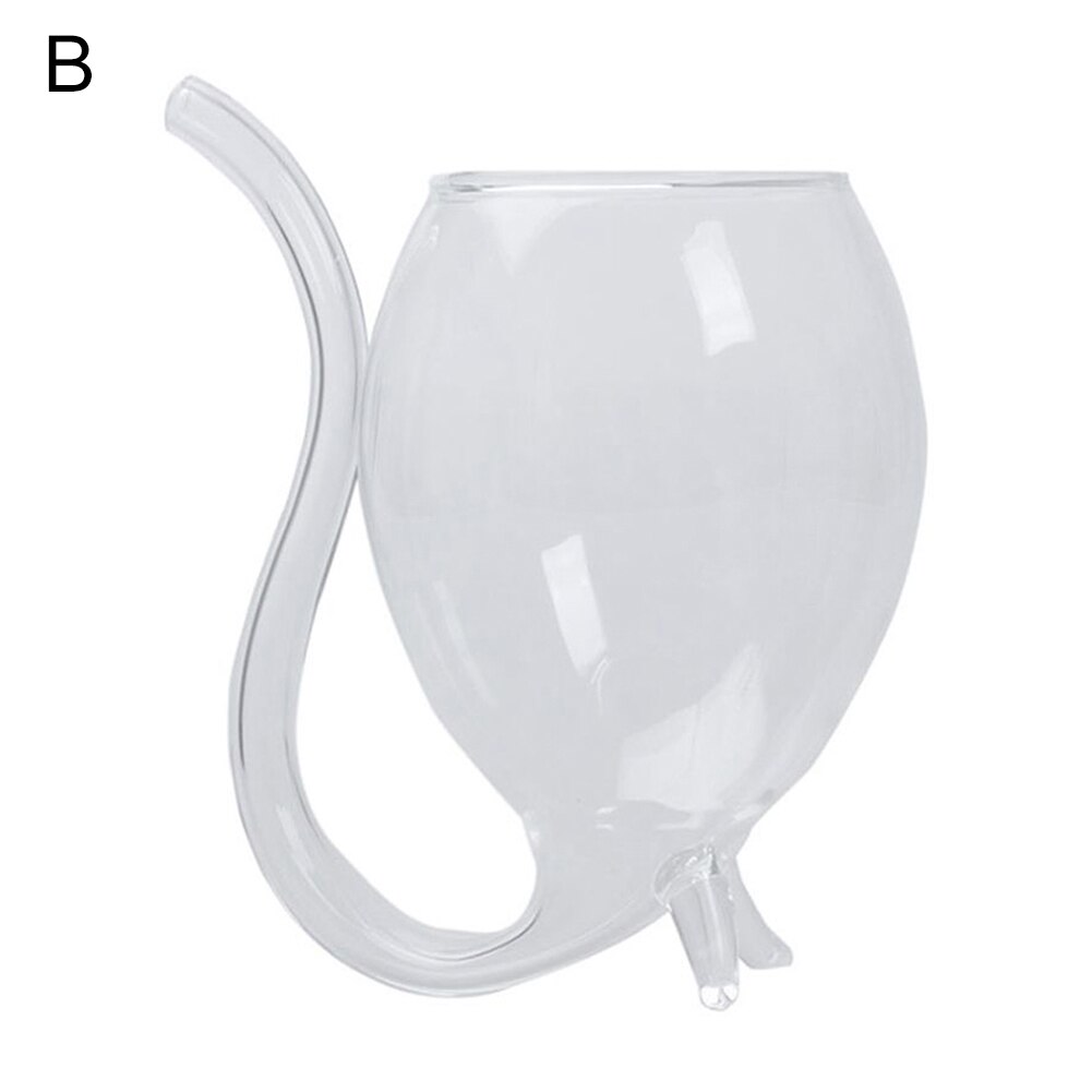 Copa de cristal para beber vino y whisky, tubo para beber leche y zumo, resistente al calor: B