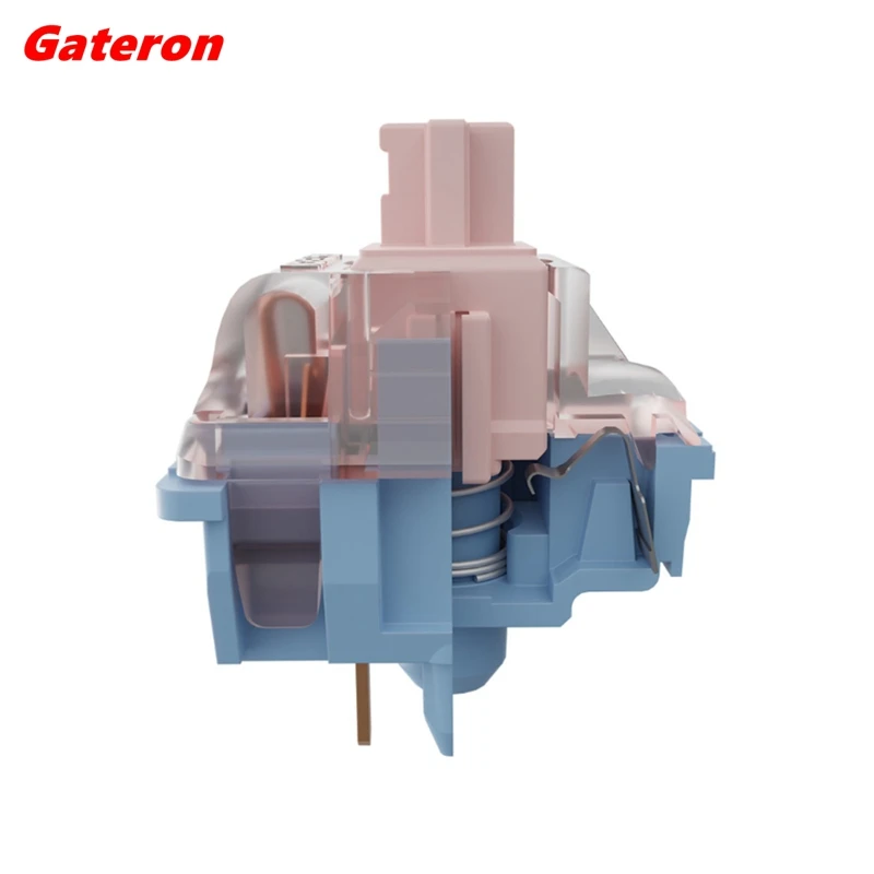 Gateron interruptores melódicos clicky tátil 60g mx switch teclado mecânico fábrica lubrificado pc pa66 pom mola longa duplo trilho clique