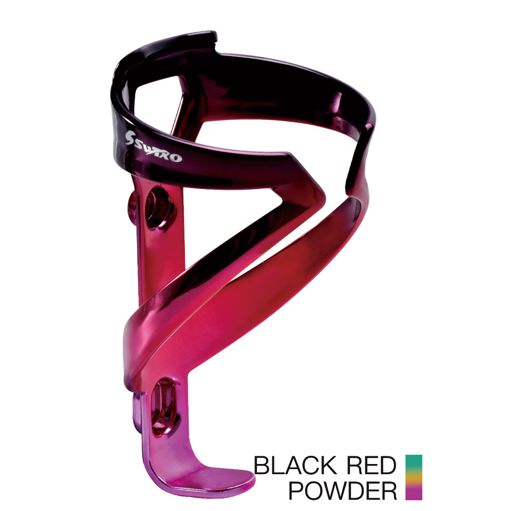 Fahrrad Leichte Flasche Käfige MTB Fahrrad Aluminium Legierung Trinken Wasser Flasche Gestell Reiten Bunte Wasserkocher Halfter Halterung: schwarz rot pulver