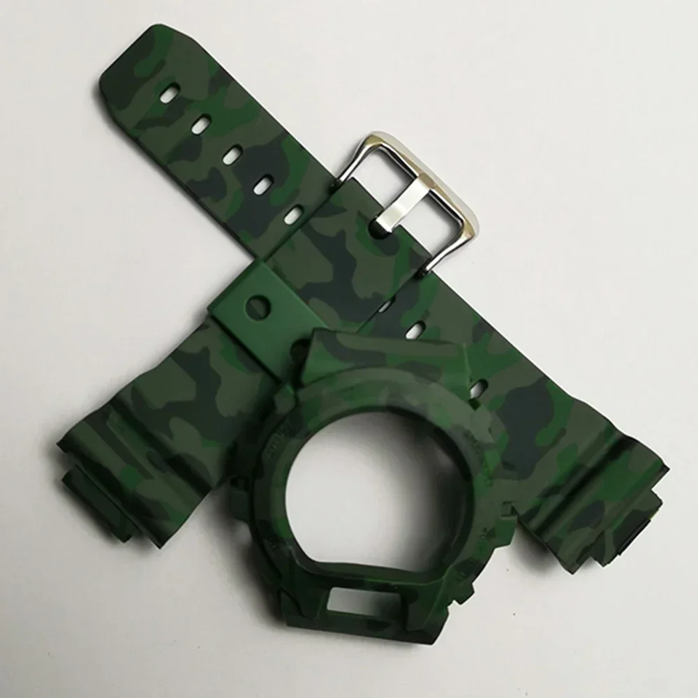 Funda de silicona para Casioak, correa de repuesto de resina para GW-6900A, G-6900B, GLX-6900GB, DW6900, accesorios de bricolaje: Negro