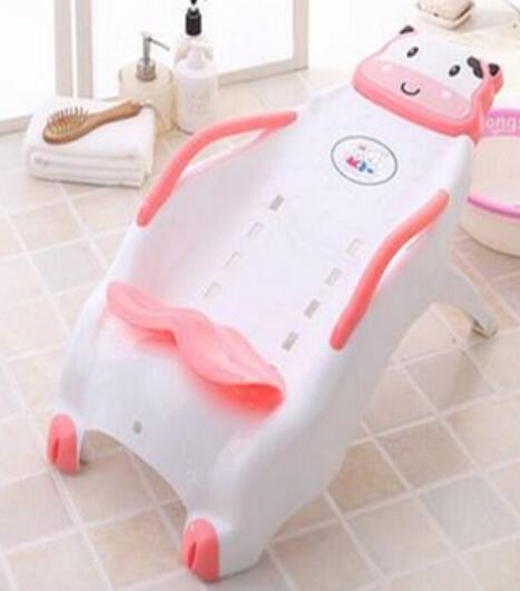 Baby Shampoo Chair Seat Bathroom Shower Hair Washing Toddler Shampoo Holder Holding Chair For Kids: Pink