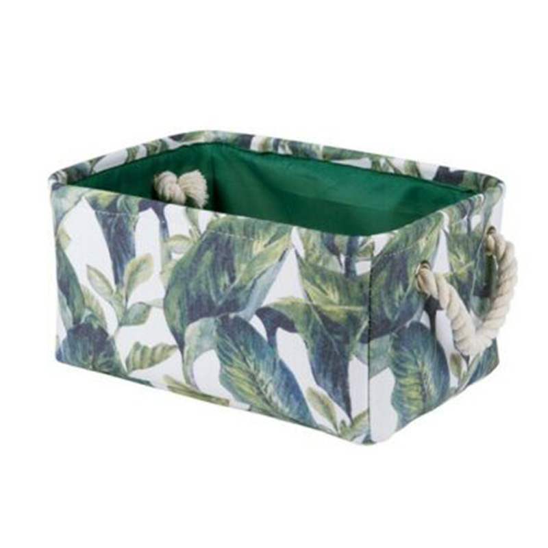 Cesta de almacenamiento nórdica plegable, organizador de hojas y flores, cesta de ropa, bolsa de lavandería, artículos diversos, organizador de juguetes, decoración del hogar: Verde / L