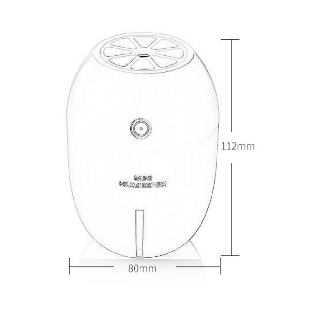 Lemon Style USB Ultrasonic Humidifier With Colorful Led Light Essential Oil Aroma Diffuser Auto Off Touch Switch