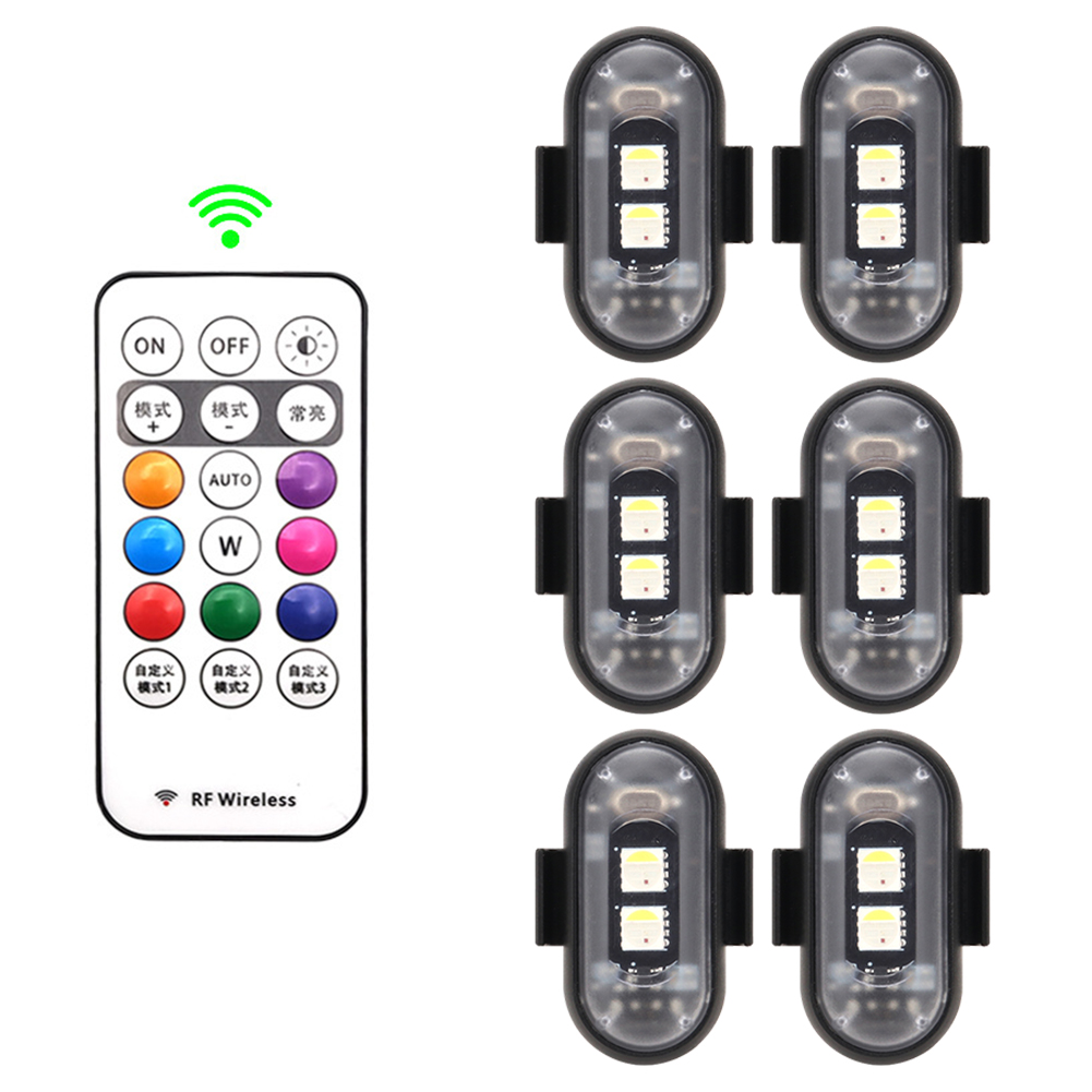 Draadloos licht Vliegtuigen Vliegtuig Helikopter Waarschuwingslichten RGB Led Vliegtuigen Stroboscooplichten Motorverlichting LED-flitspositie