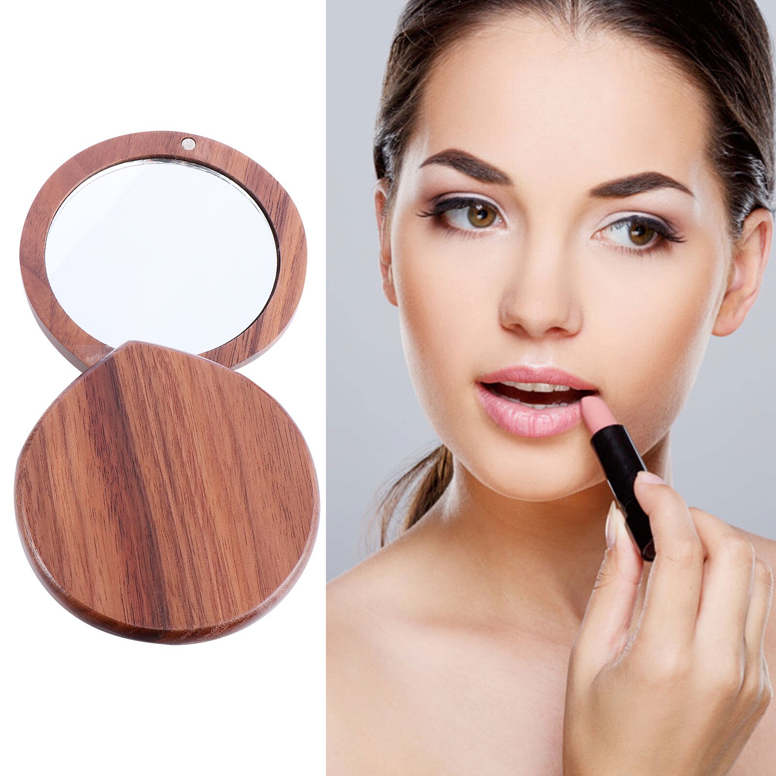 1Pc Make-Up Spiegel Opvouwbare Mini Comestic Spiegel Voor Thuis
