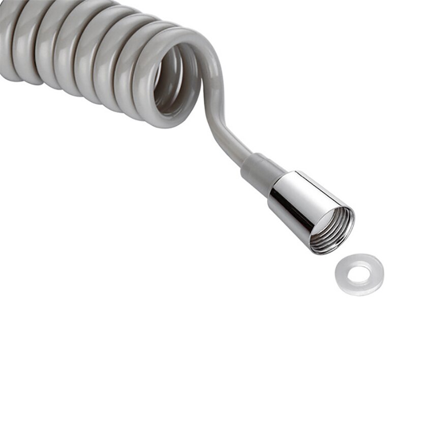 Shower Hose Replacement, Plastic Telescopic Plumbing Hose for Shower, Bidet Sprayer, Easy to Install, 1.5M, 2M Long, White, Gray