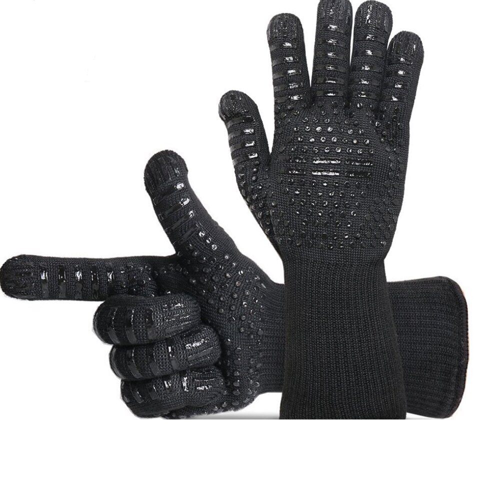 Guante para barbacoa, guantes resistentes al calor de silicona gruesa para cocinar y cocinar barbacoa, Guantes para horno y barbacoa, guantes para lavar platos y cocina