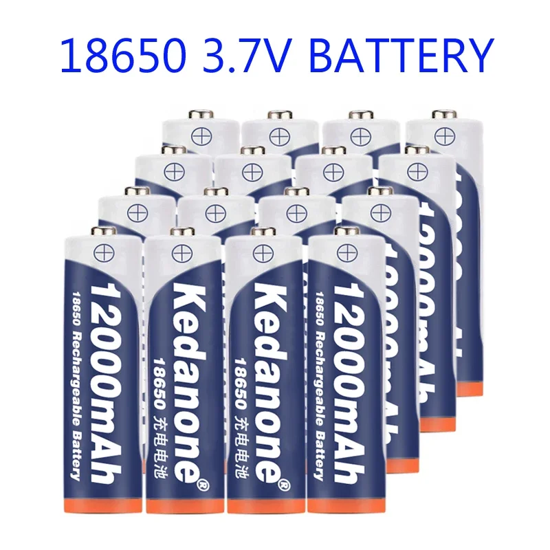 Nuova batteria ricaricabile 18650 3.7V 18650 12000mAh capacità batteria ricaricabile agli ioni di litio per batteria torcia elettrica