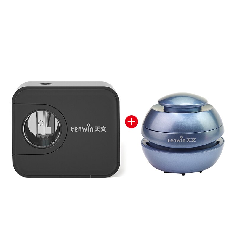 Tenwin Electric Pencil Sharpener Auomatic Sharpener Camera Modeling Multi-function Pencil Sharpener Stationery School Supplies: black with 8054