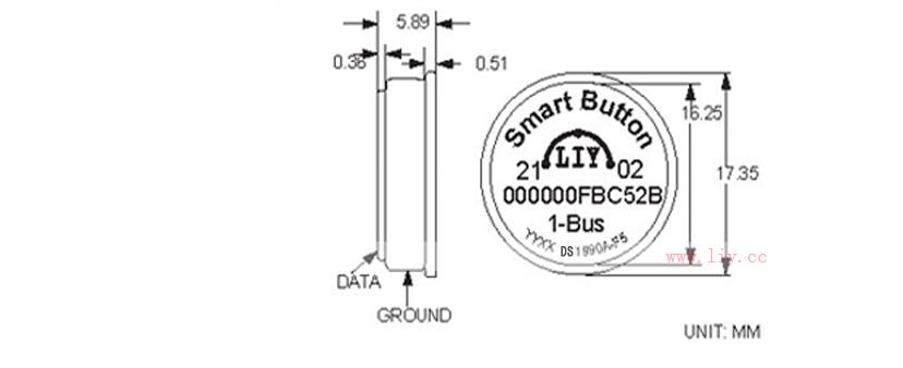100pcs TM card touch memory button TM1990A-F5 iButton DS1990A-F5 Patrol card DS1990A INTELLIGENT BUTTON DS1990A-F5 smart button
