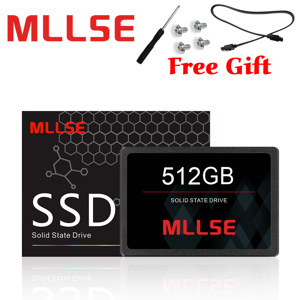 Mllse ssd 512gb sata3 2.5 polegadas, ssd tlc 500 mb/s interno, drives de estado sólido para computador e desktop