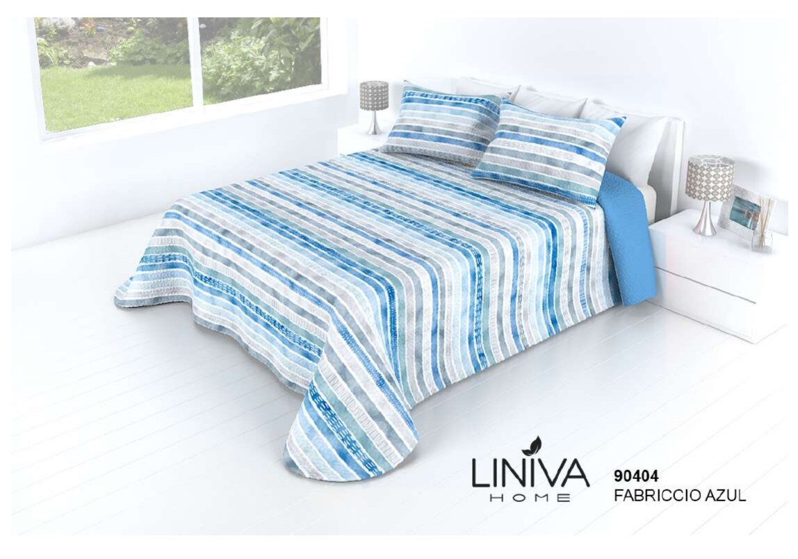Couette d'été réversible en tissu bleu, rapport /prix exceptionnel.