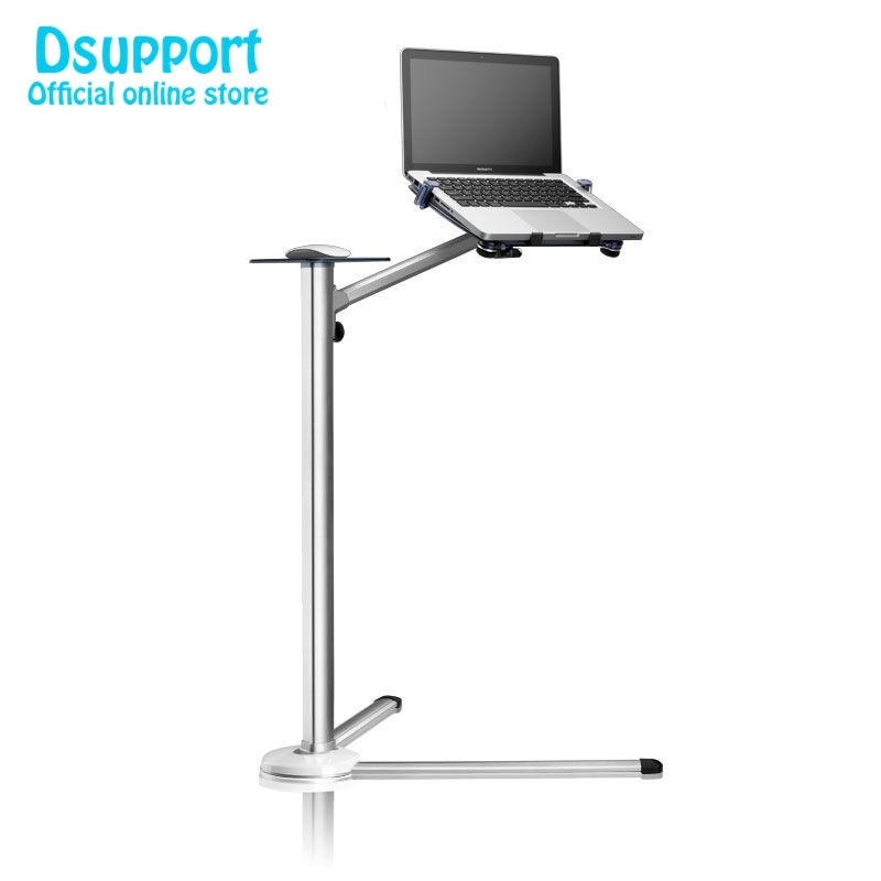 UP-7 360 Degree full Rotation Height Adjustable Laptop Floor Stand With Mouse Tray Aluminum Alloy Ergonomics Laptop Desk Holder