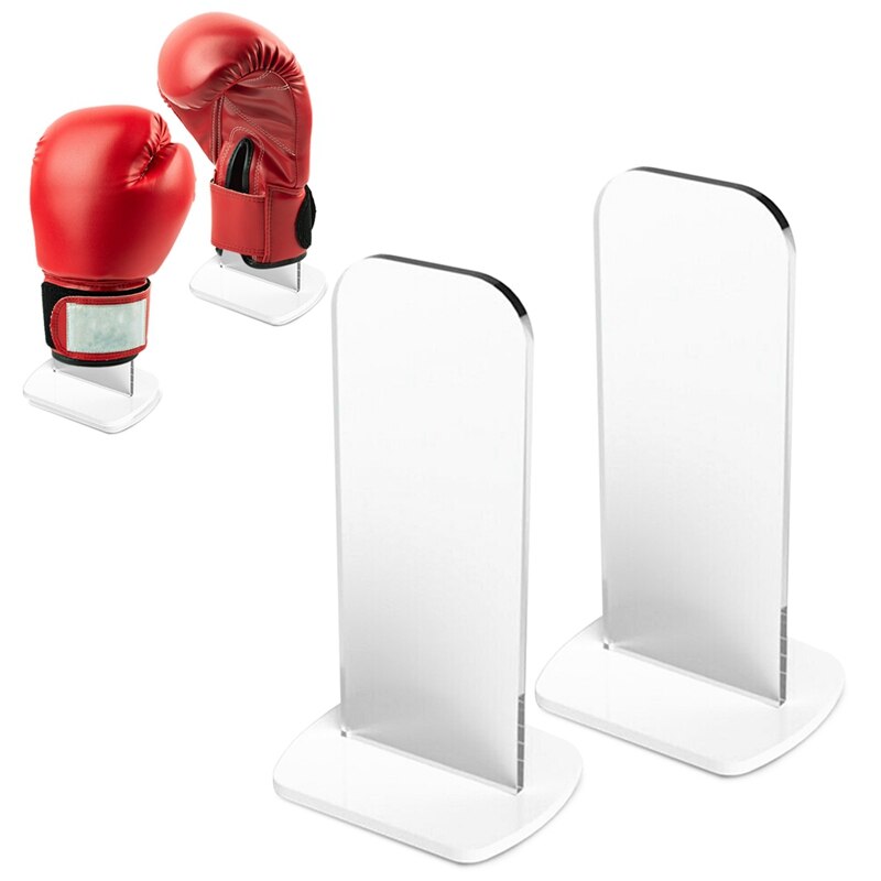 Boxing Glove Display Stand Upright Baseball Gloves Display Stand Acrylic Vertical Holder Boxing Glove Stand: white