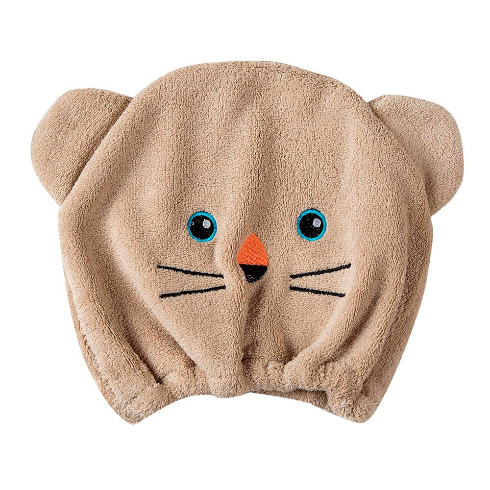 Adeeing microfibre cheveux Turban bonnet de douche rapidement sec cheveux douche chapeau enveloppé serviette bonnet de bain accessoires de salle de bain: Brown
