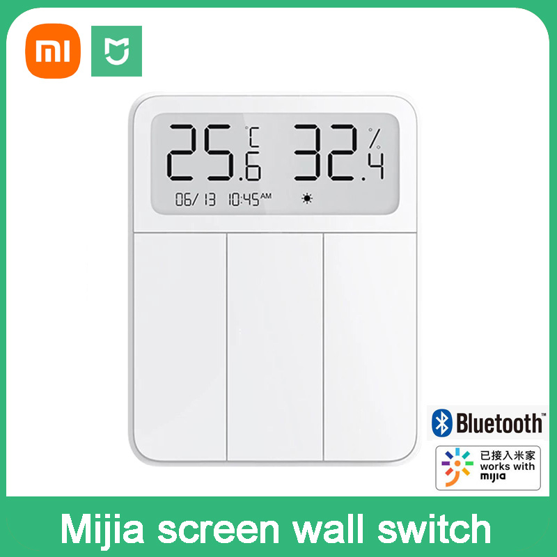 Xiaomi Mijia Multifunction Switch Temperature Humidity Single Control Three Open Electric Lamp LCD Switch Bluetooth version