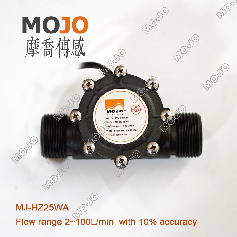 Flow Meter MJ-HZ25WA 10%Accuracy G1''inch hall water flow sensor