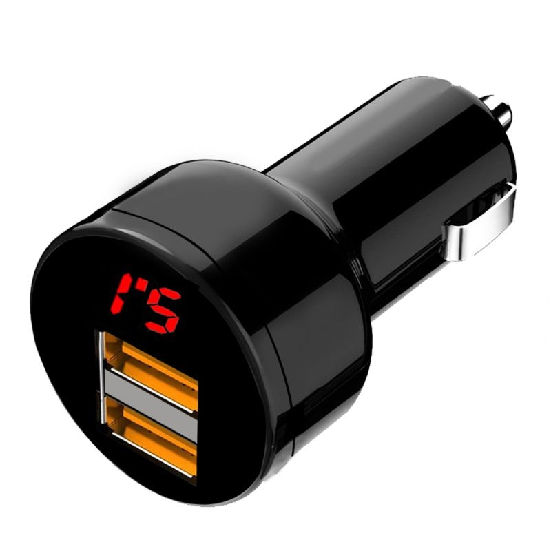 12 V/24 V Dual Poorten 3.1A USB Auto Sigaret Oplader Lichter Digitale LED Voltmeter Power Adapter voor Mobiele telefoon Tablet GPS