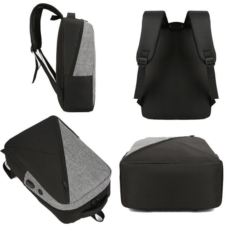 NANCY TINO Sac À Dos Pour Ordinateur Portable En Tissu Oxford Hommes Et femmes Multi-fonctionnelle USB RECHARGE Sac À Dos Sac D'affaires Costume 3 pièces