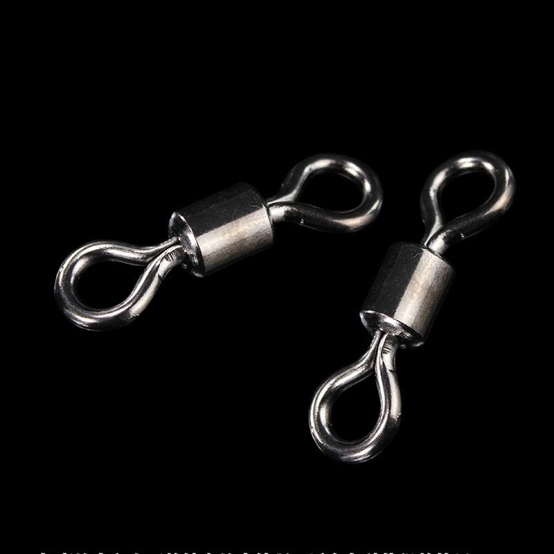 EuTengHao 250 Stks Lager Vat Swivel Vissen Accessoires Roestvrij Staal Corrosiebestendigheid (Maat 2,4,6,8,10,12, Gewicht 25-55 LBS
