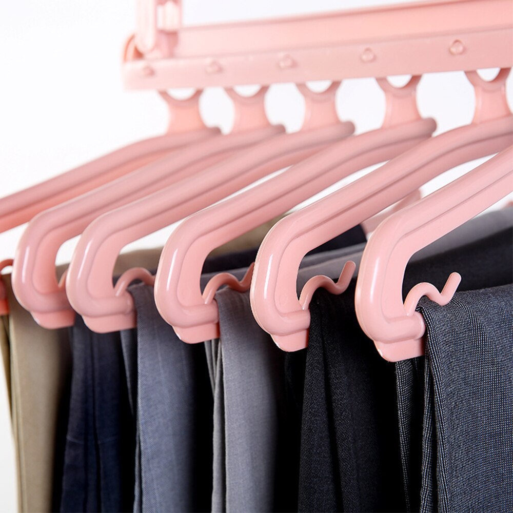 Multi-Layer Multi-Function Retracble Racks Trousers Hanger Clothing Storage Organization Non-Slip Trouser Pants Hanger