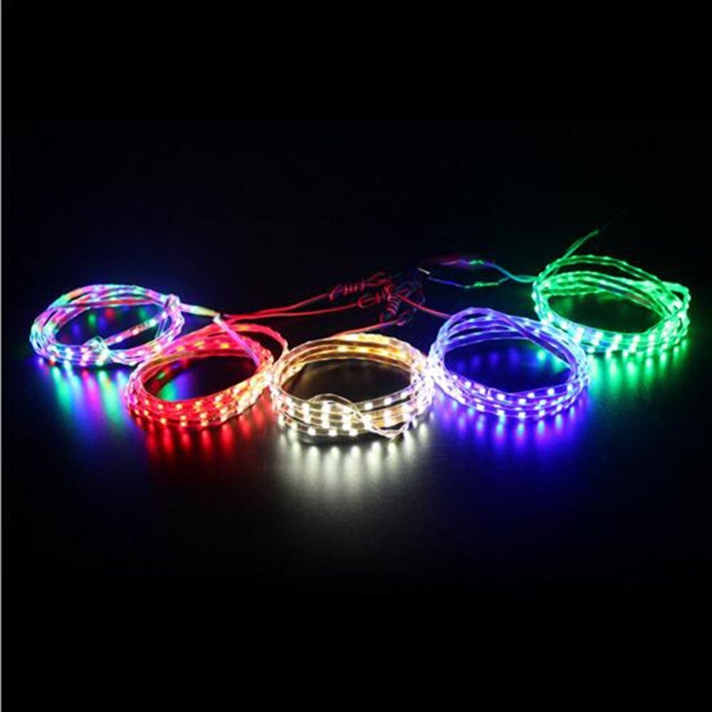 Tira de luces LED Flexible para decoración de coche y motocicleta, tira de luces LED de 45cm, 12V, resistente al agua, decoración del hogar