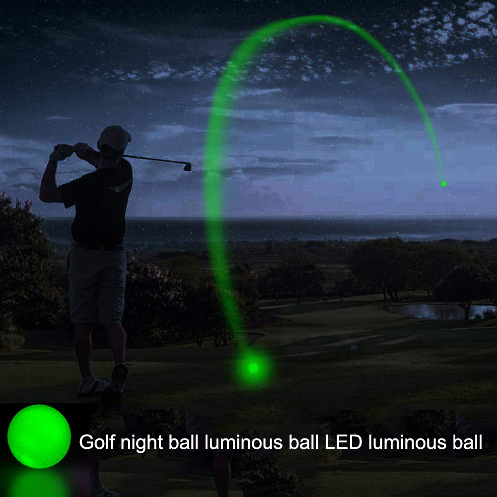 Luminous LED Light Up Fluorescent Golf Balls Glow In The Dark Light Up LED Flashing Night Training Supplies Accessories