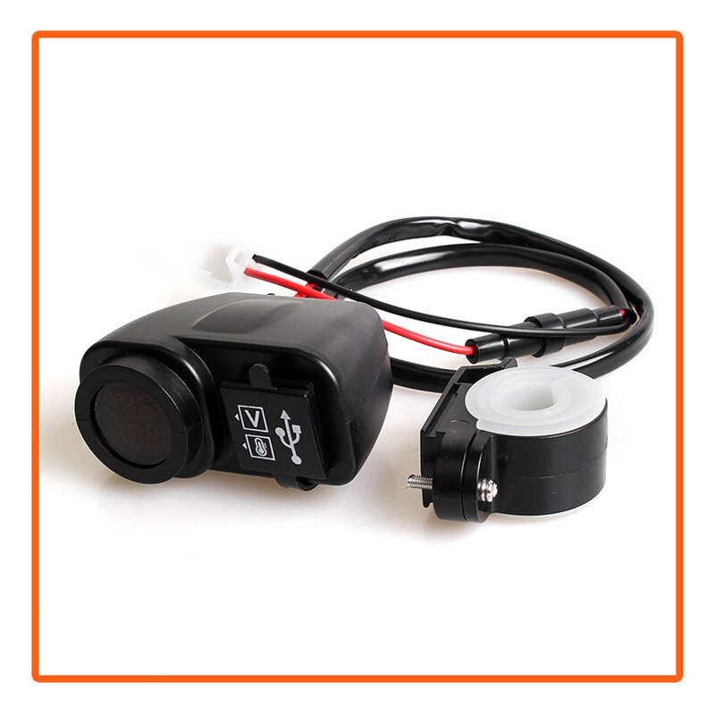 Motorcycle Digital Display Waterproof Phone Charger Dual USB Charger Voltmeter Thermometer For Cell Phone